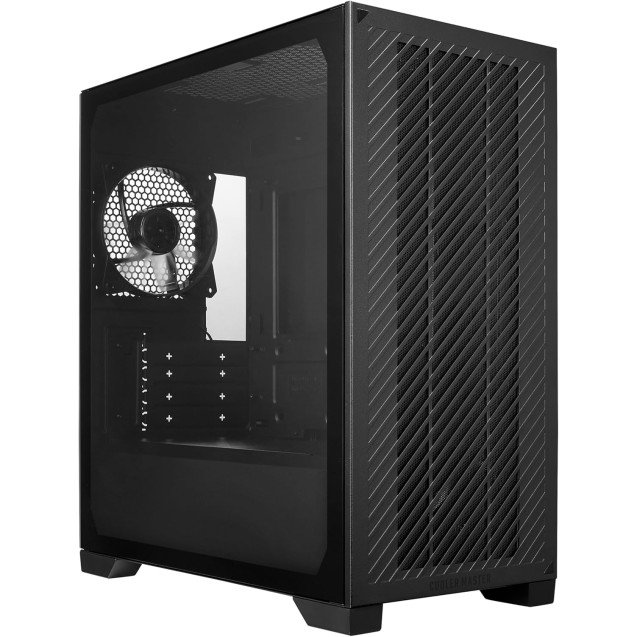 Cooler Master Elite 301 Lite Micro-ATX High Airflow PC Case, Tempered Glass, 120mm PWM Fan