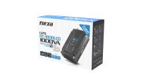 Forza UPS 1000VA/600W Line Interactive Uninterrupted Battery Backup Supply, 12 Outlets, AVR, LCD Screen, USB, Coaxial 120V