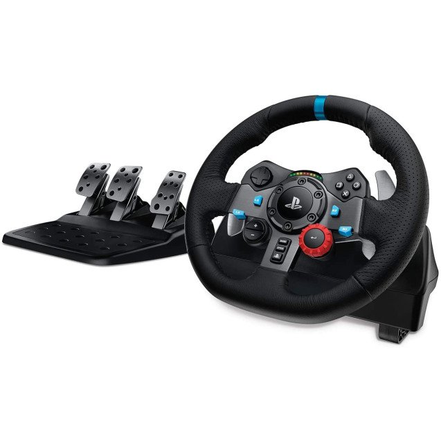 Logitech G29  G Dual-Motor Feedback Driving Force Gaming Racing Wheel with Responsive Pedals for PC, PlayStation 5, PlayStation 4 and PlayStation 3 - Black