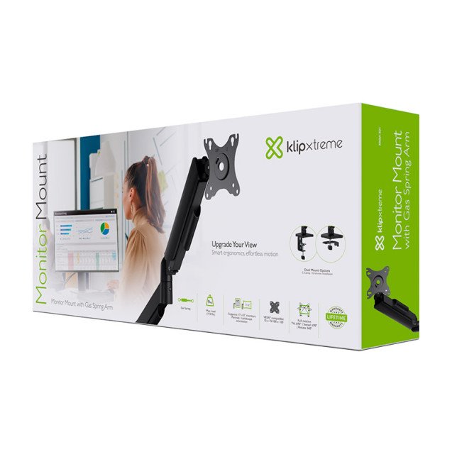 Klip Xtreme Monitor Mount with Gas Spring Arm