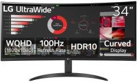 LG UltraWide WQHD(3440 x 1440), HDR 10, 100Hz 34" Curved Monitor LG UltraWide WQHD(3440 x 1440), HDR 10, 100Hz 34" Curved Monitor