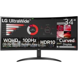 LG UltraWide WQHD(3440 x 1440), HDR 10, 100Hz 34" Curved Monitor LG UltraWide WQHD(3440 x 1440), HDR 10, 100Hz 34" Curved Monitor