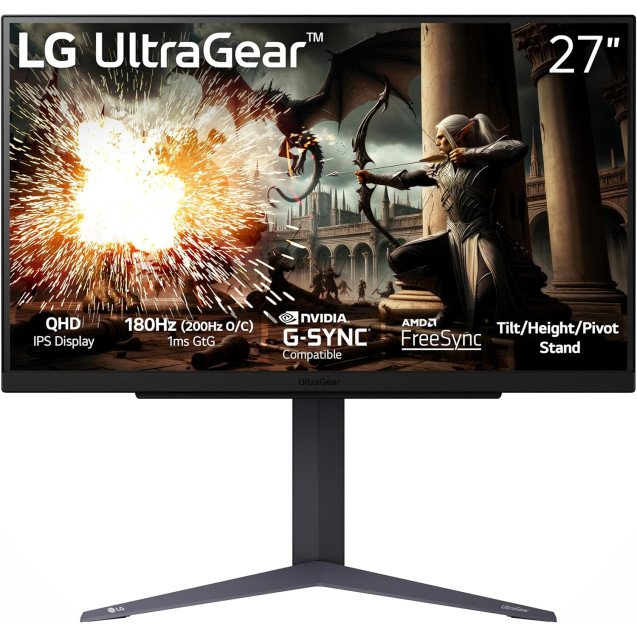 LG UltraGear 27GS75Q-B  27 Inch 2560x1440 200Hz 1ms IPS Gaming Monitor