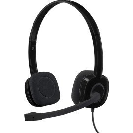 Logitech H151 3.5 mm Analog Stereo Headset with Noise-Cancelling Mic