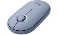 Logitech Pebble M350 Wireless Mouse with Bluetooth or USB - Blue Grey