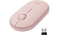 Logitech Pebble M350 Wireless Mouse with Bluetooth or USB - Tonal Rose