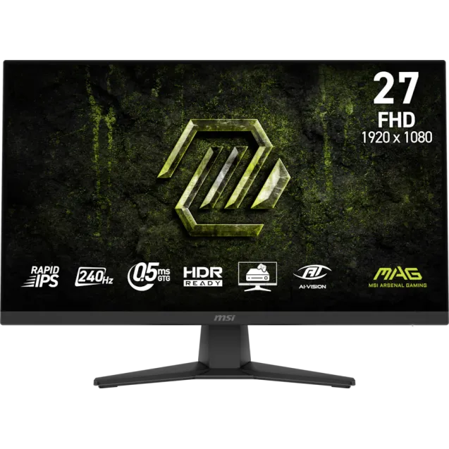 MSI MAG 272F X24 27 inch FHD 1920x1080 Rapid IPS 240Hz 0.5ms Gaming Monitor with FreeSync and HDR Ready HDMI, DisplayPort