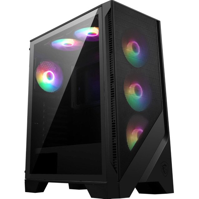 MSI MAG Forge 120A Tempered Glass Mid-Tower ATX/Micro-ATX/Mini-ITX Gaming Case Black