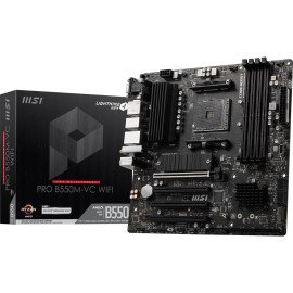 MSI PRO B550M-VC WiFi ProSeries Motherboard (AMD Ryzen 5000 Series, AM4, DDR4, PCIe 4.0, SATA 6Gb/s, M.2, USB 3.2 Gen 2, HDMI/DP, Wi-Fi 6E, Bluetooth 5.2, mATX) MSI PRO B550M-VC WiFi ProSeries Motherboard (AMD Ryzen 5000 Series, AM4, DDR4, PCIe 4.0, SATA 6Gb/s, M.2, USB 3.2 Gen 2, HDMI/DP, Wi-Fi 6E, Bluetooth 5.2, mATX)