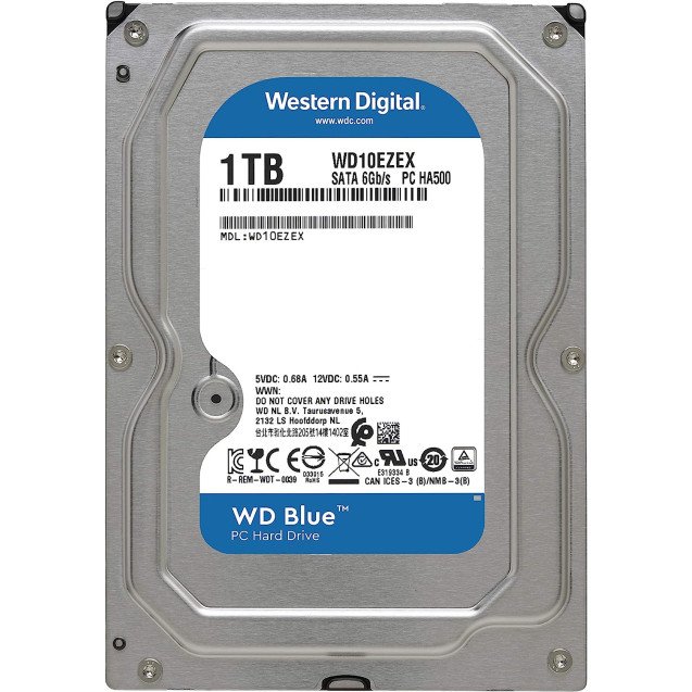 WD Blue 1TB Internal Hard Drive HDD - 7200 RPM 